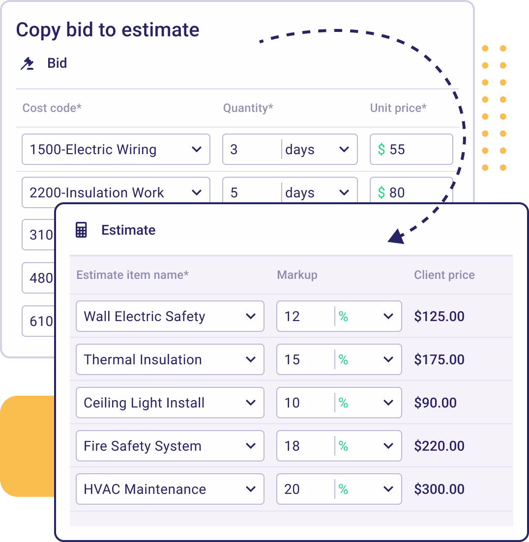 Convert Approved Bids to Estimates with One Click