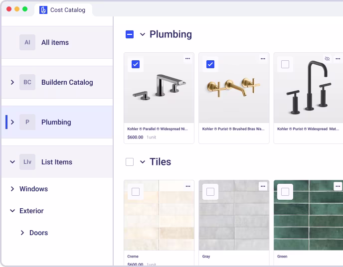 Cost Catalog