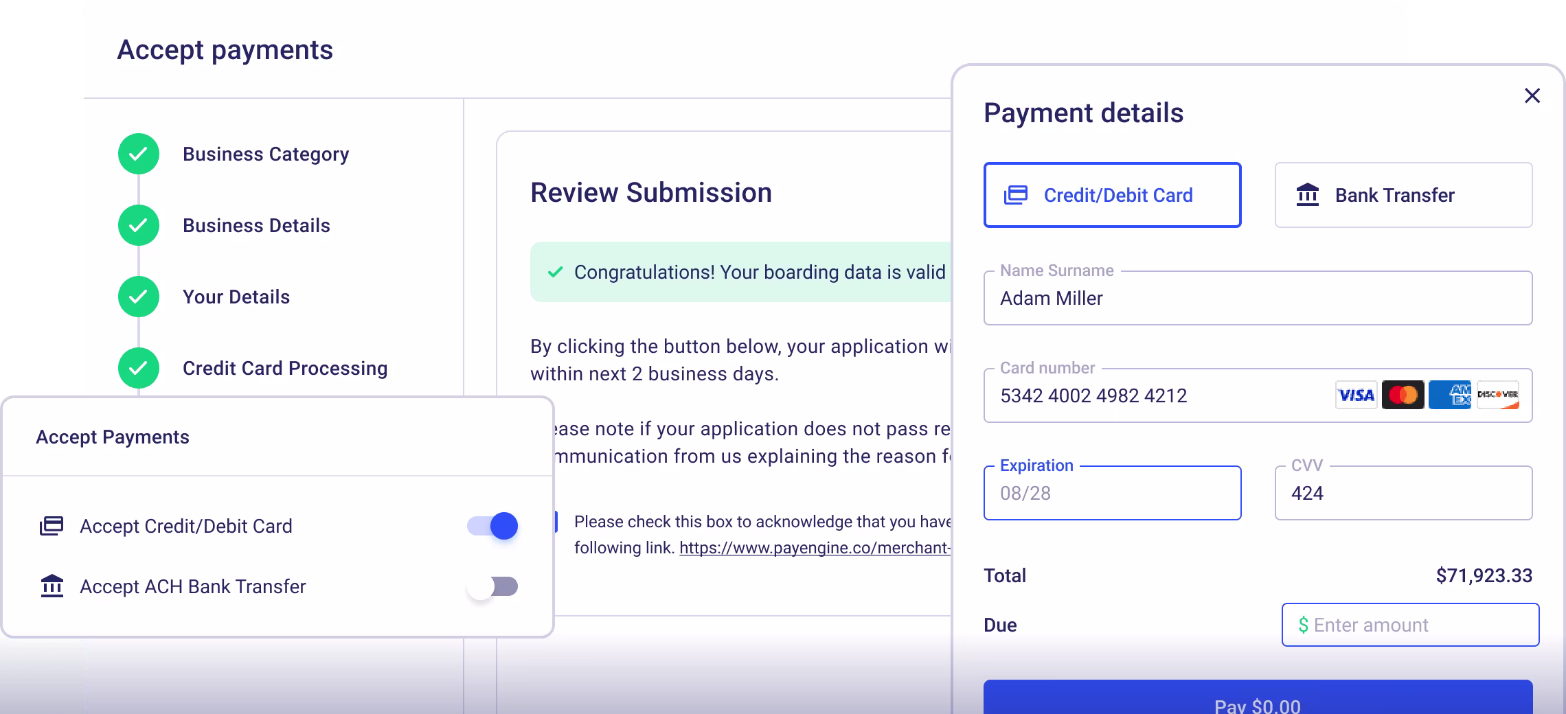 Effortless Online Payment Setup; No More Delays