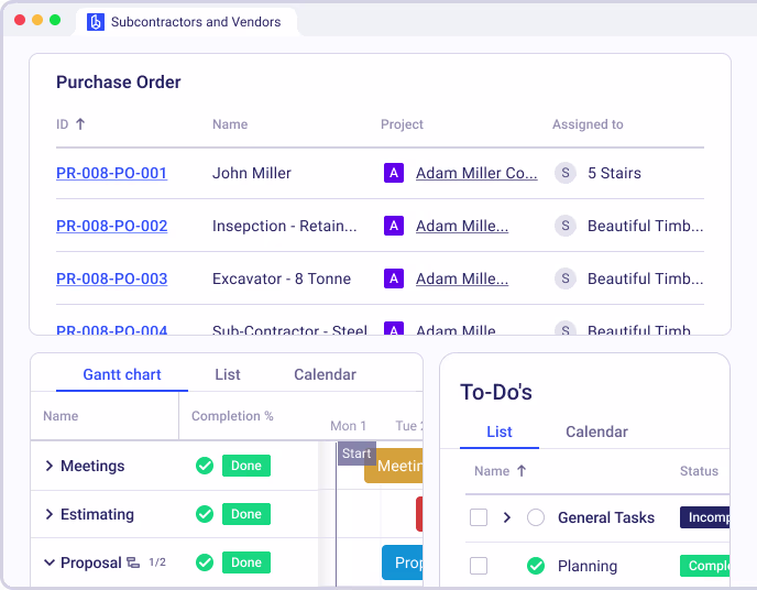 Subcontractors and Vendors Portal